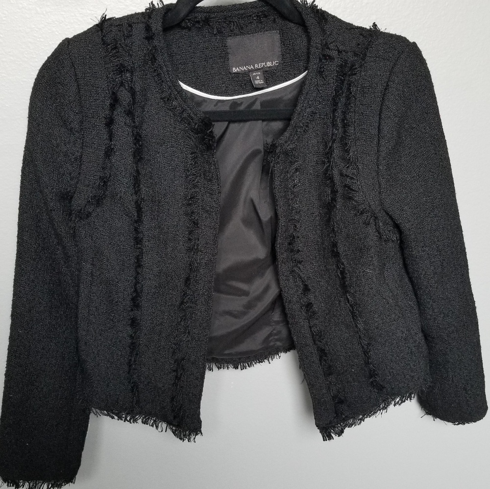 Banana republic black blazer size 4P